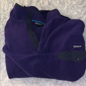 Patagonia Synchilla Purple Snap T w/ Blue